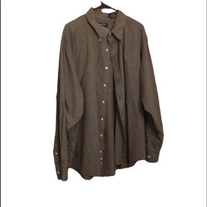 Brown and white dress shirt